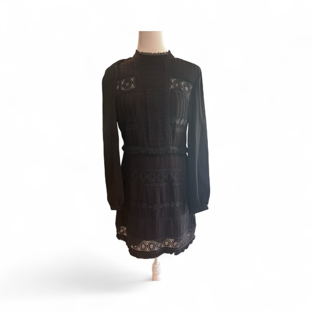 Topshop Black Long Sleeve Dress